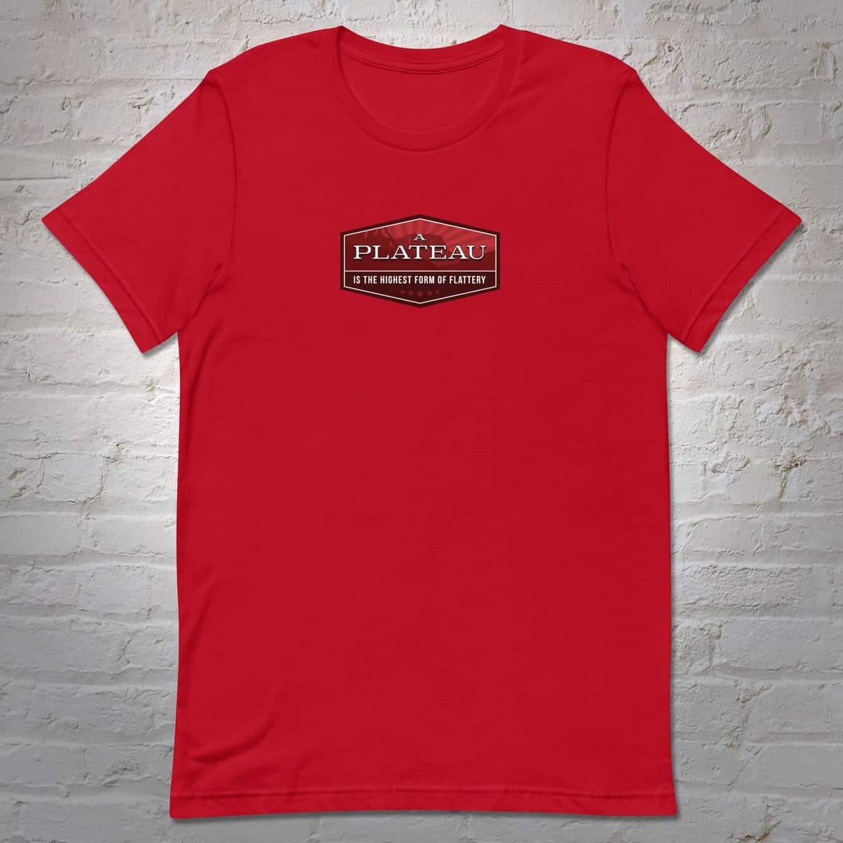 A plateau is the highest form of flattery t-shirt - Dadsupply